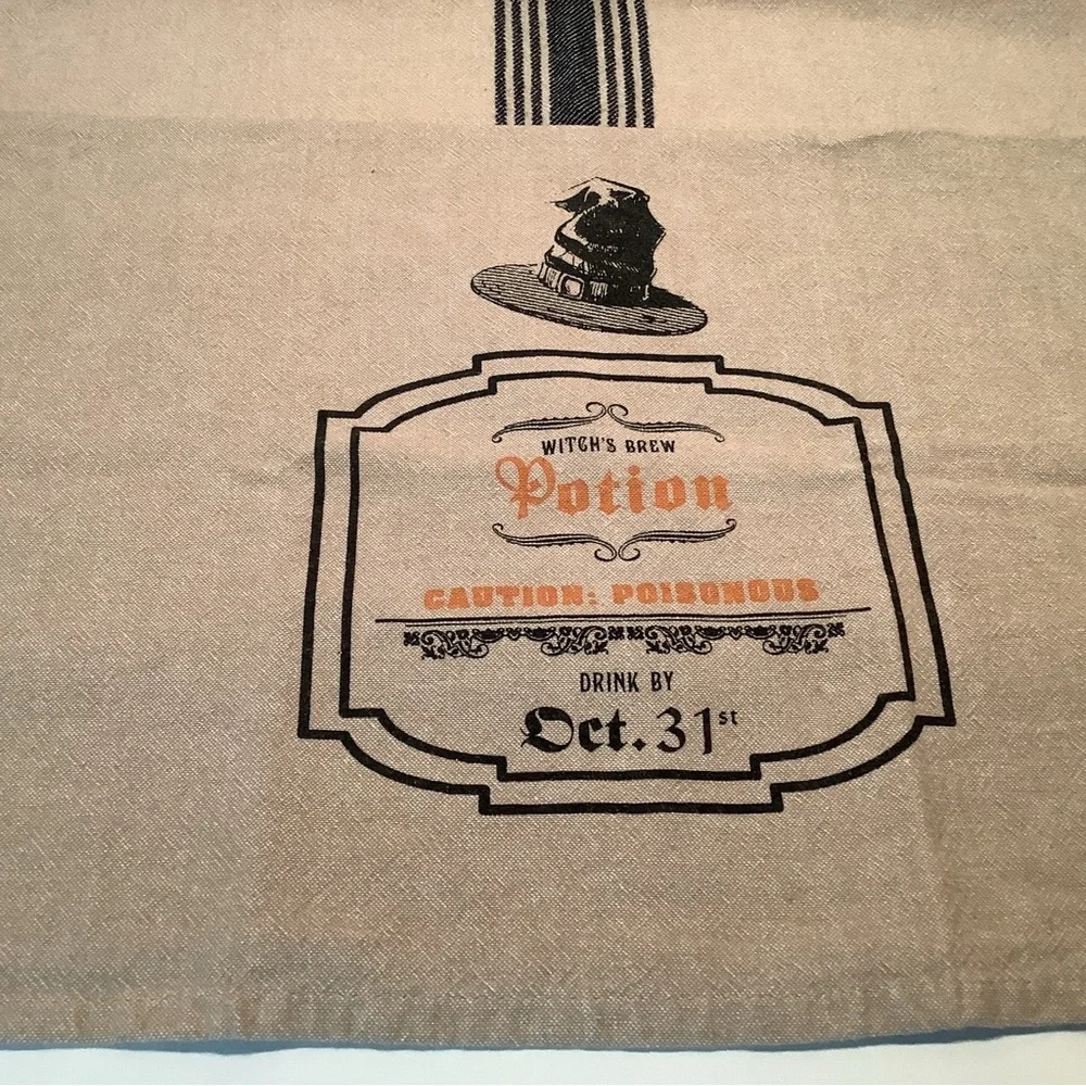 Halloween 2 Kitchen Tea Towels Witches Brew Potion Witch Crafters 100% Cotton